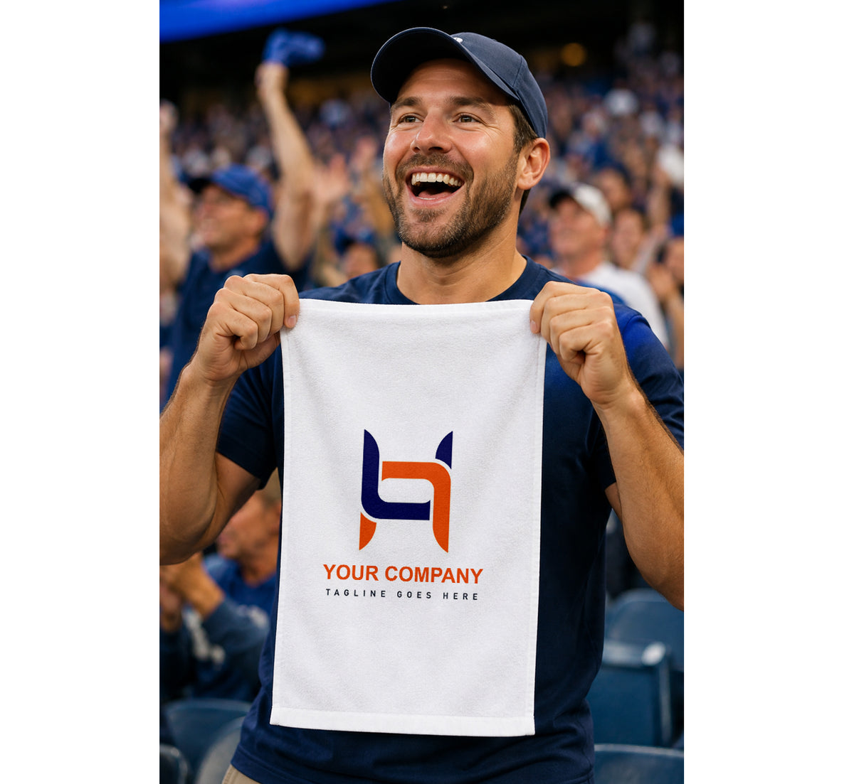 Custom Promotional Towel | 11x18 Sports Rally | Personalized Event Giveaway