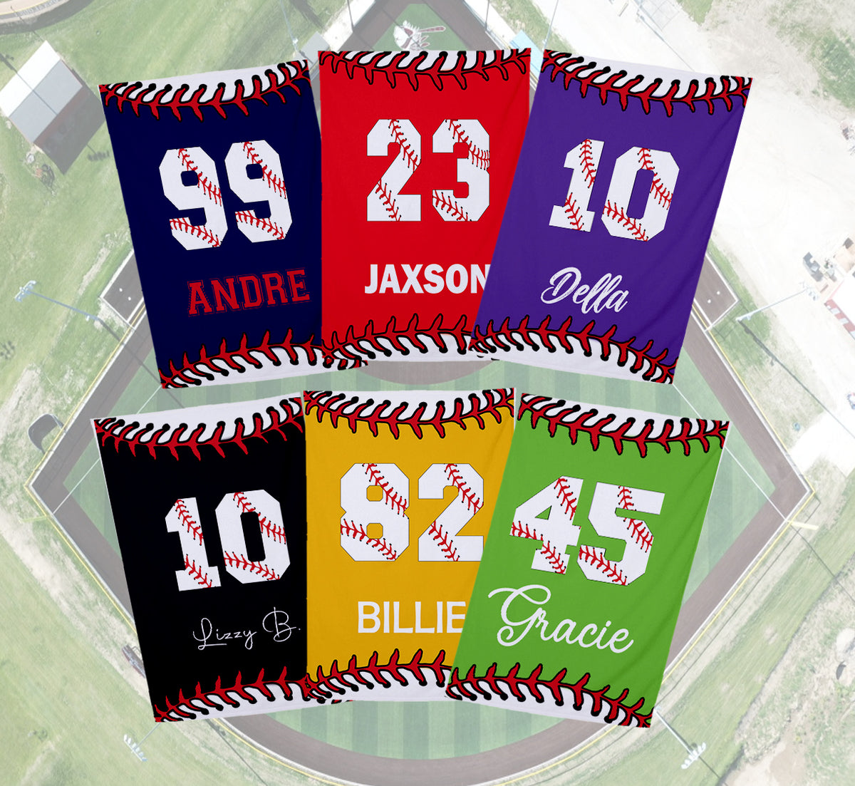 Personalized Baseball Sports Towel | Custom Name & Number
