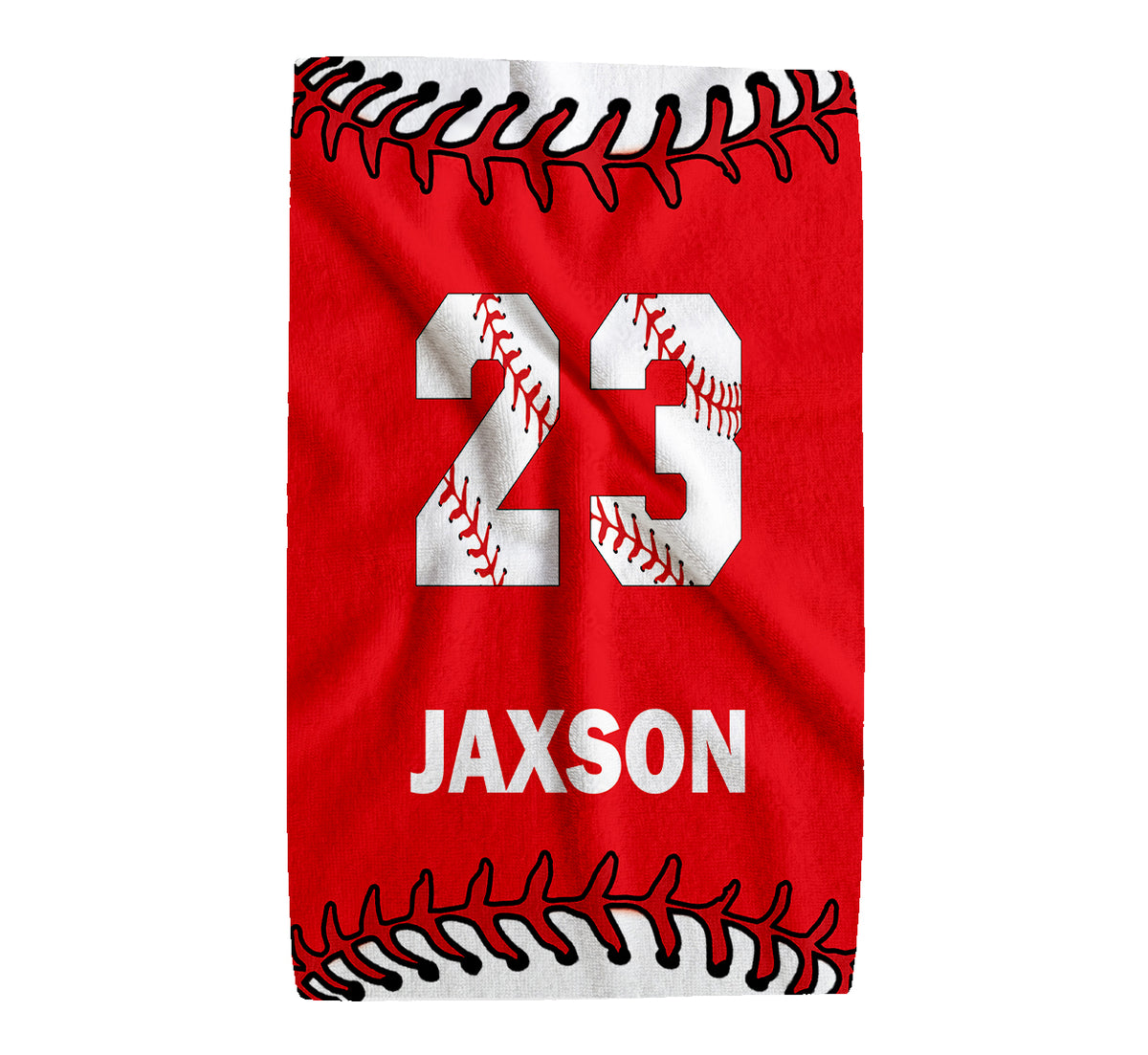 Personalized Baseball Sports Towel | Custom Name & Number