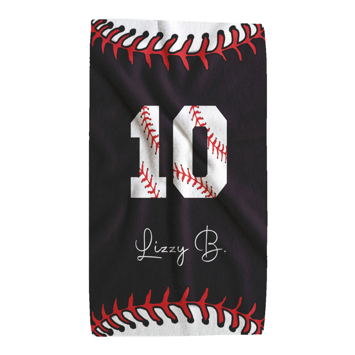 Personalized Baseball Sports Towel | Custom Name & Number