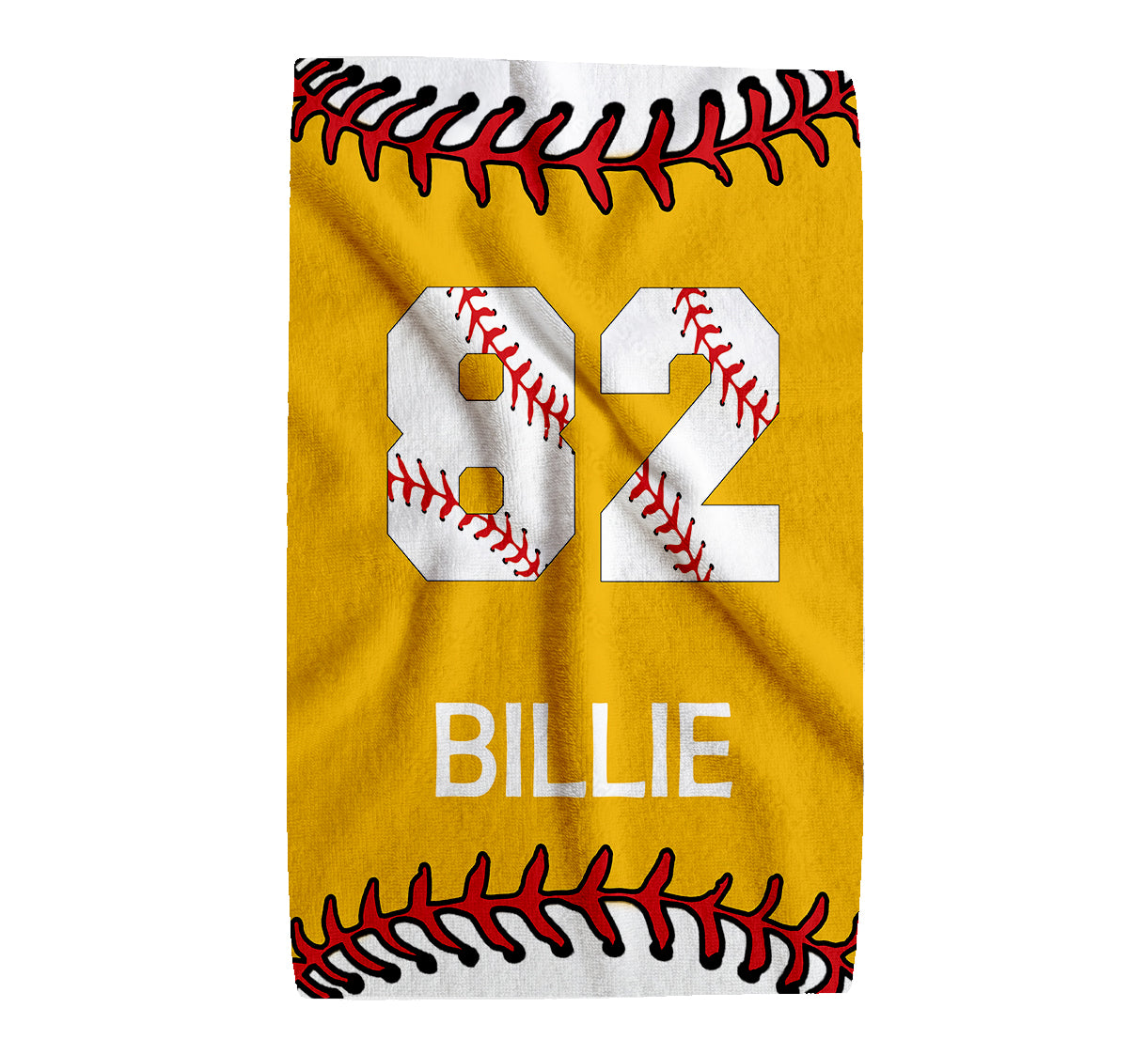 Personalized Baseball Sports Towel | Custom Name & Number