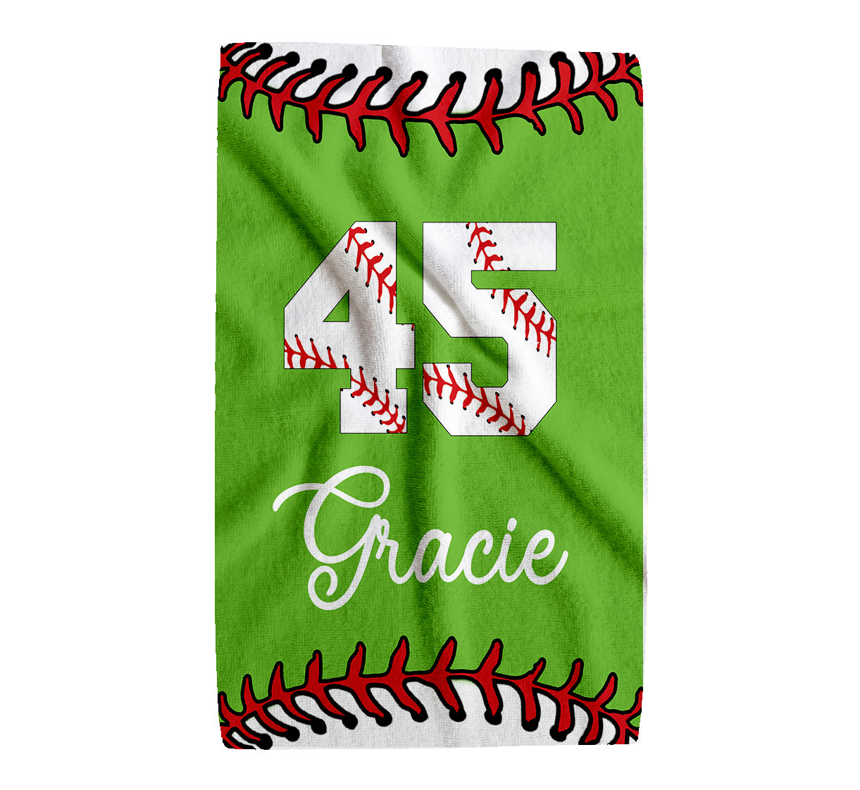 Personalized Baseball Sports Towel | Custom Name & Number