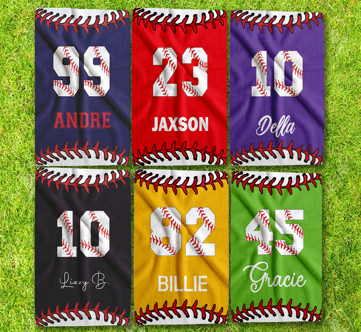 Personalized Baseball Sports Towel | Custom Name & Number