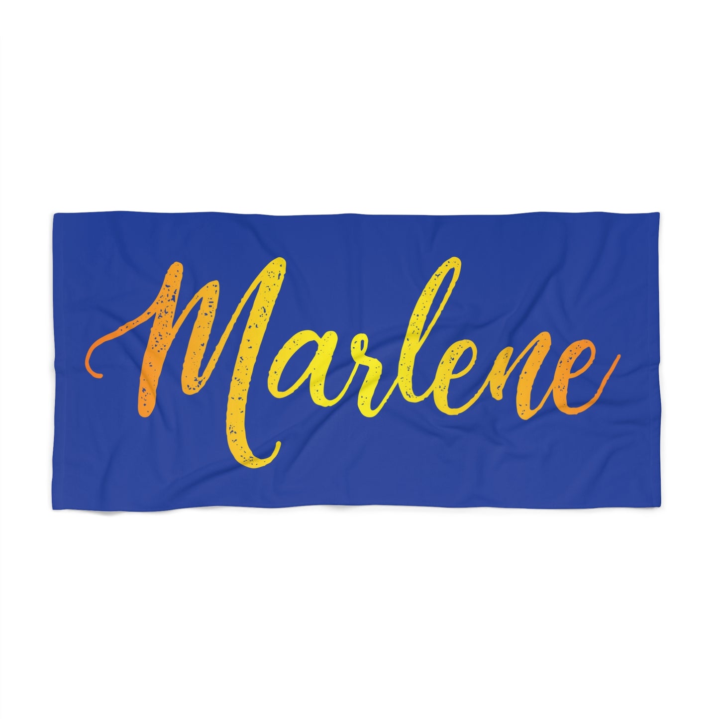 Personalized Script Name Beach Towel | Custom Gold Foil Style Towel