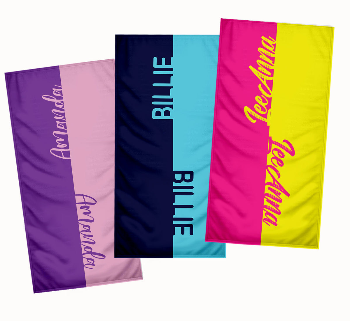 Personalized Two-Tone Cooling Towel | Custom Name & Color Sports Towel