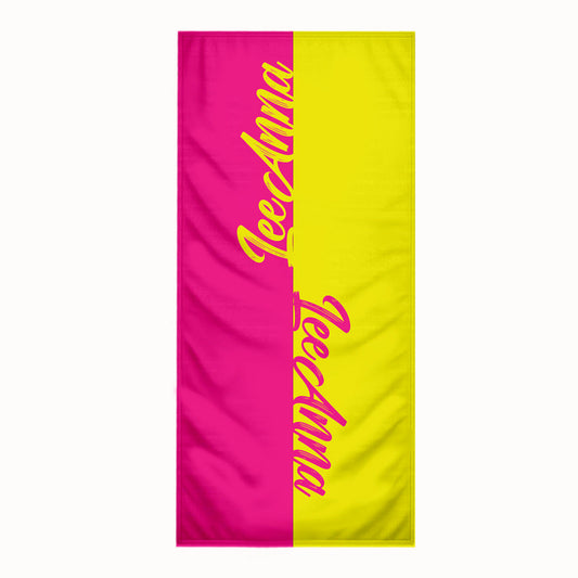Personalized Two-Tone Cooling Towel | Custom Name & Color Sports Towel