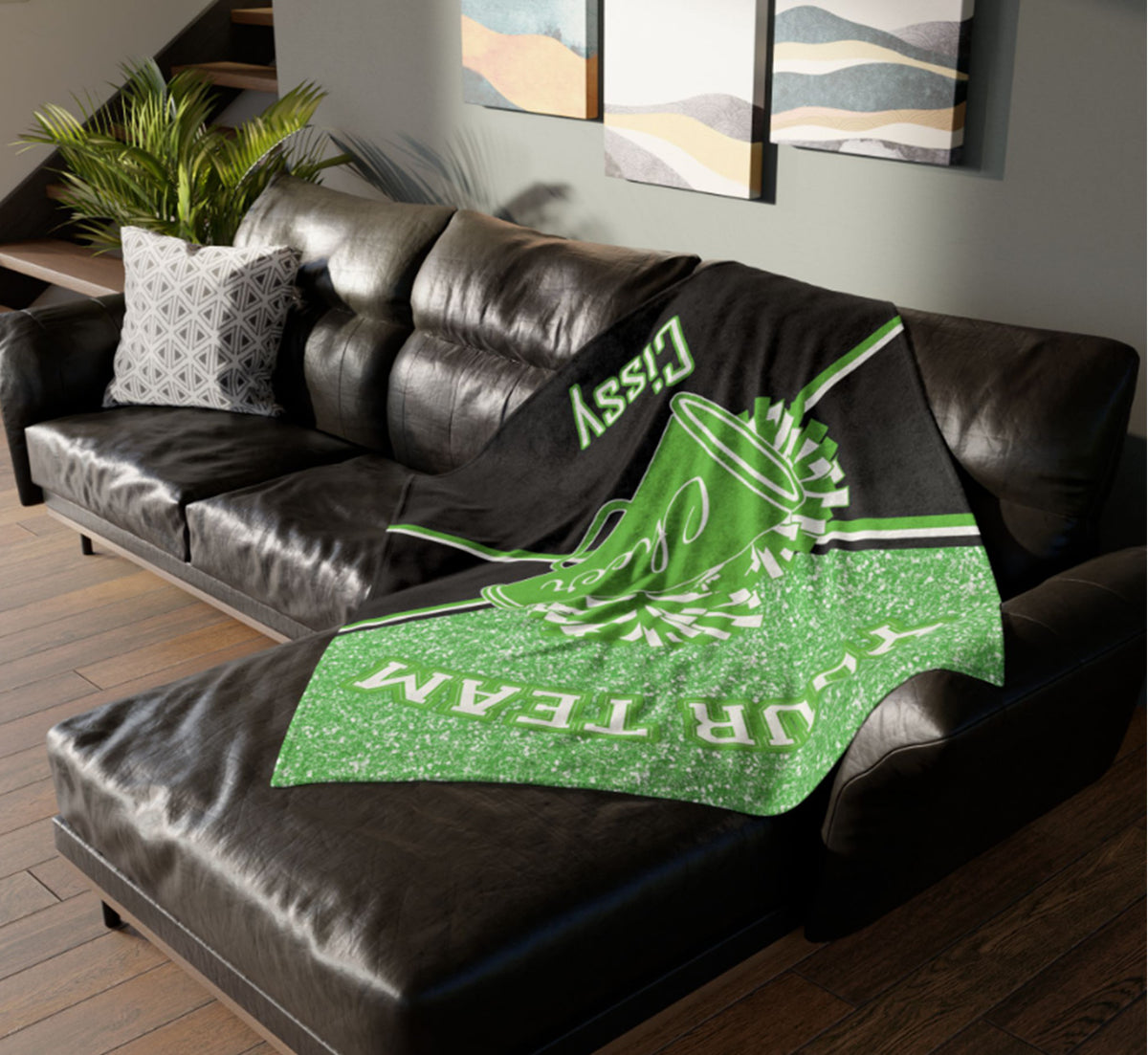 Personalized Cheerleading Blanket | Custom Name & Team Color Cheer Gift