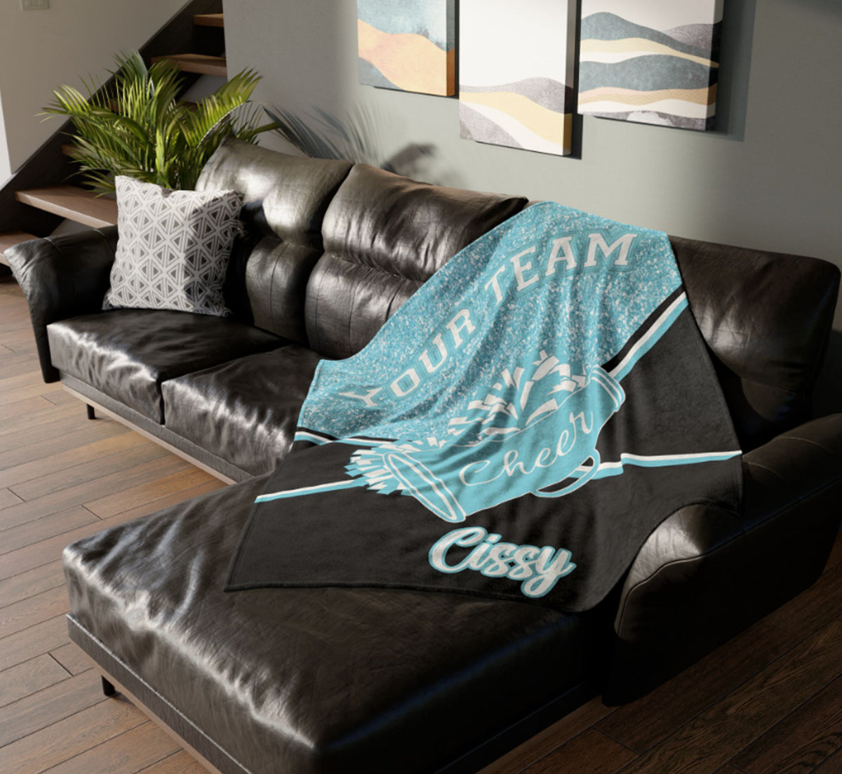 Personalized Cheerleading Blanket | Custom Name & Team Color Cheer Gift