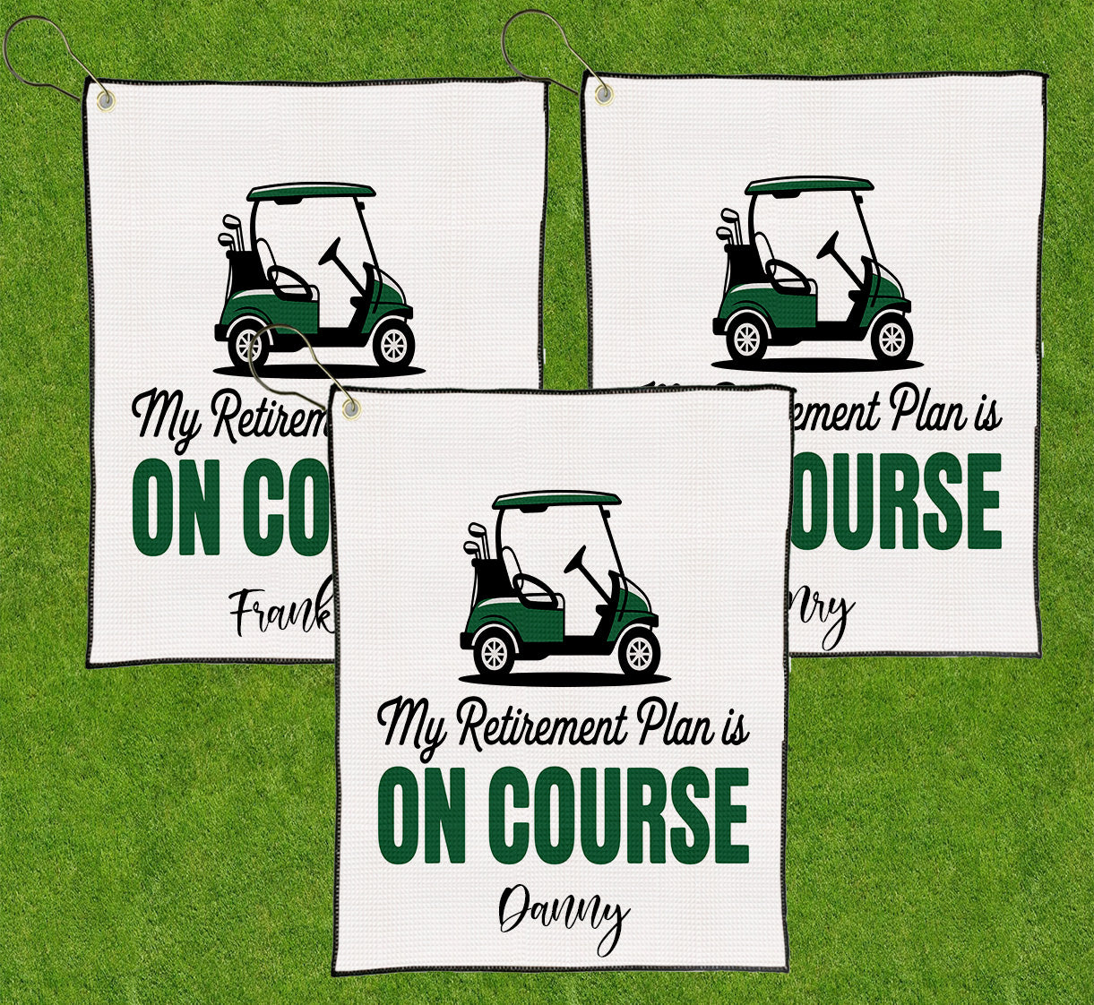 Custom Golf Towel | Personalized Logo & Text Waffle Towel