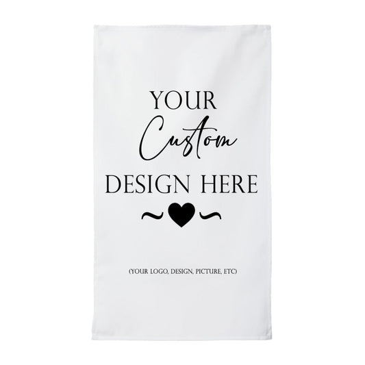 Custom Design Tea Towel | Upload Your Own Logo, Photo, or Text