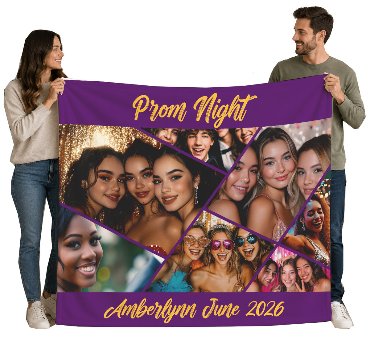 Custom Photo Collage Blanket | Personalized Group Photo Gift