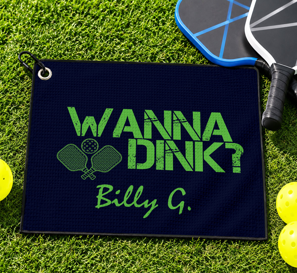 Personalized Pickleball Men's Wanna Dink Golf Towel