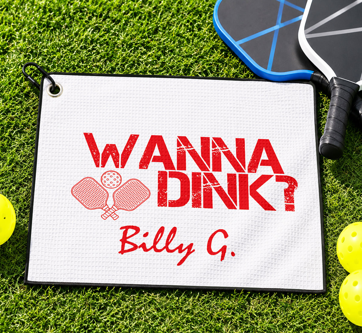 Personalized Pickleball Men's Wanna Dink Golf Towel