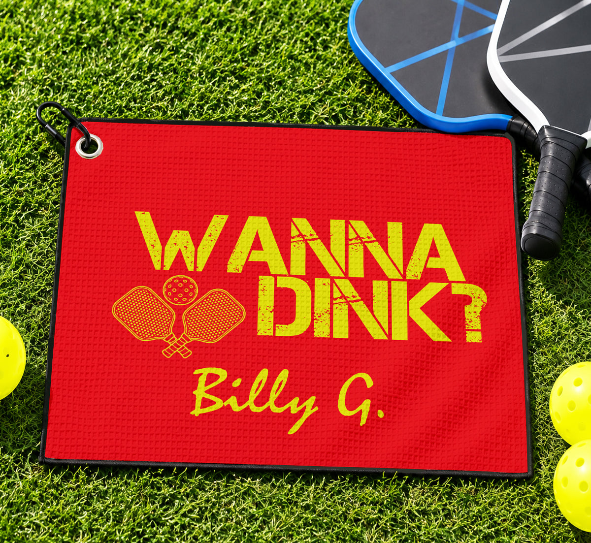 Personalized Pickleball Men's Wanna Dink Golf Towel