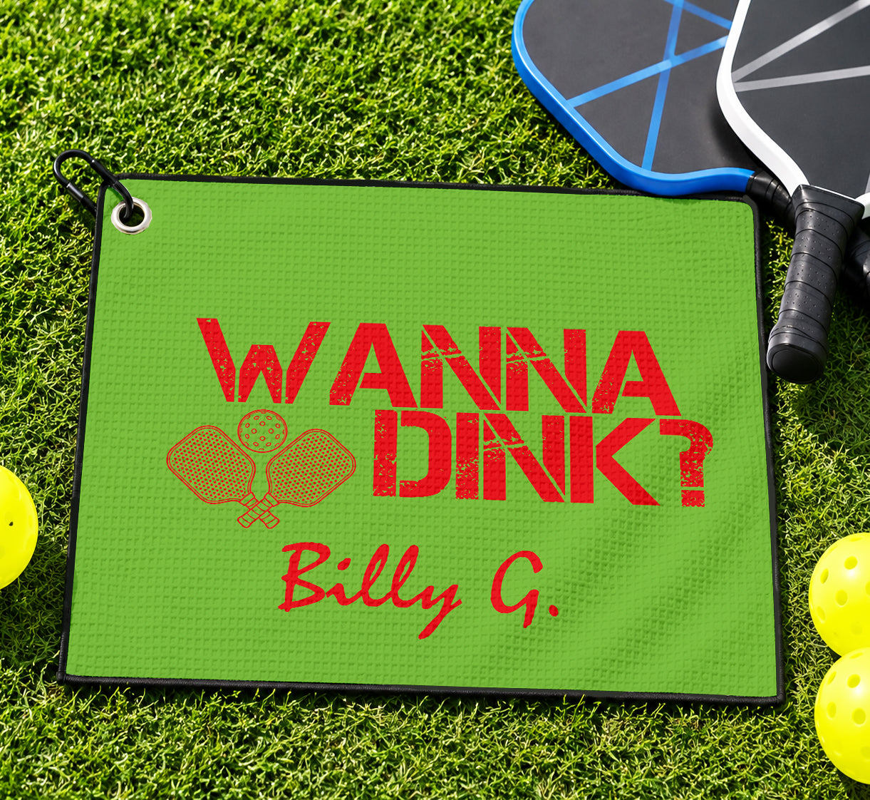 Personalized Pickleball Men's Wanna Dink Golf Towel