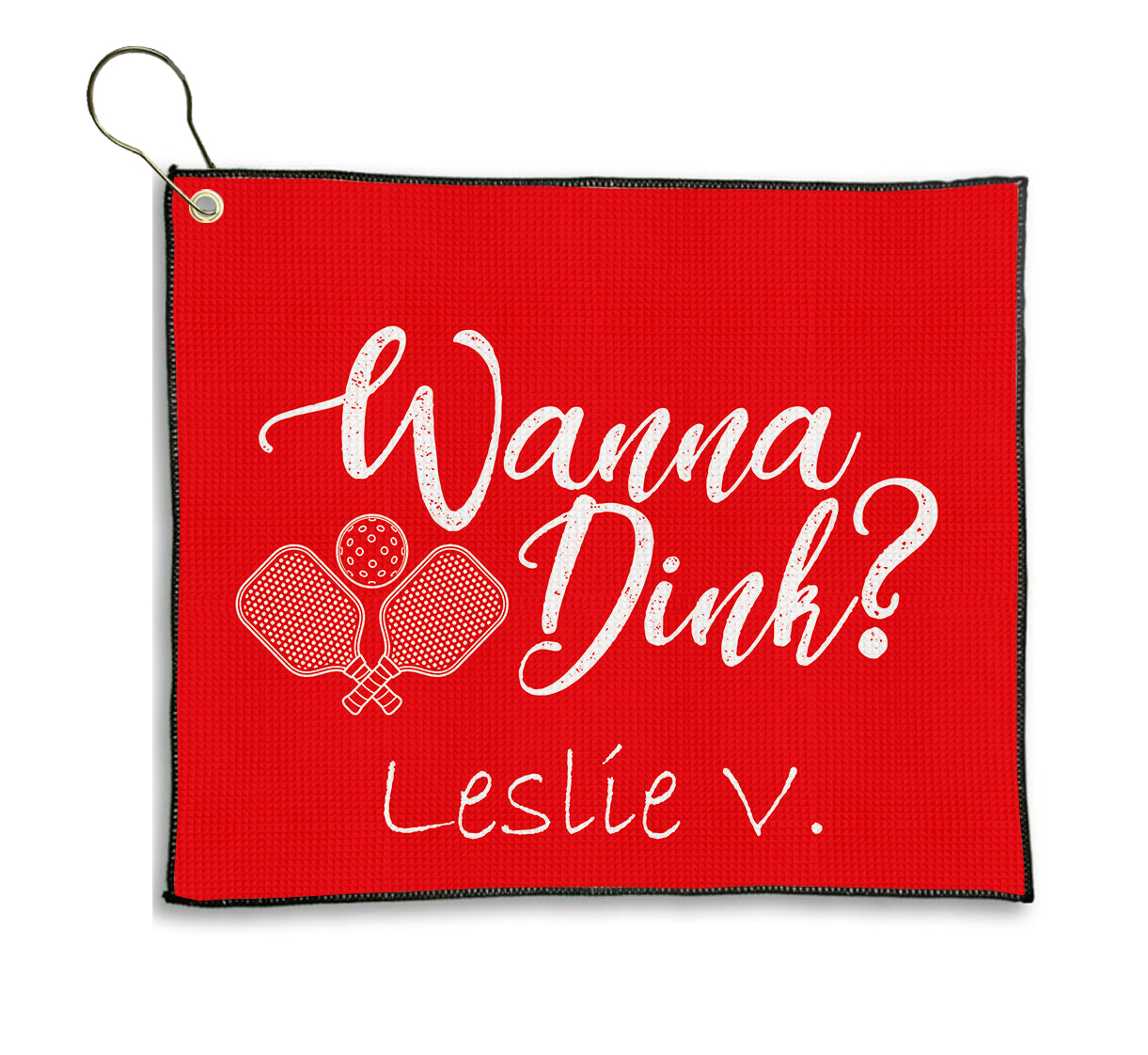 Personalized Pickleball Ladies Wanna Dink Golf Towel