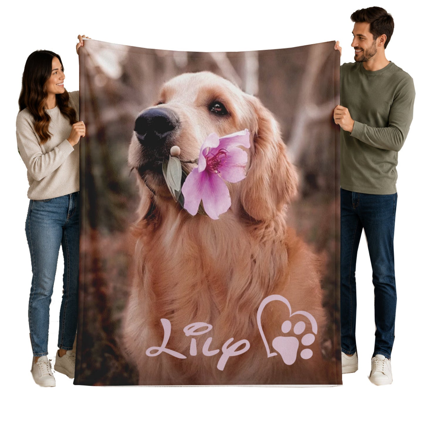 Personalized Pet Photo Blanket | Cat or Dog