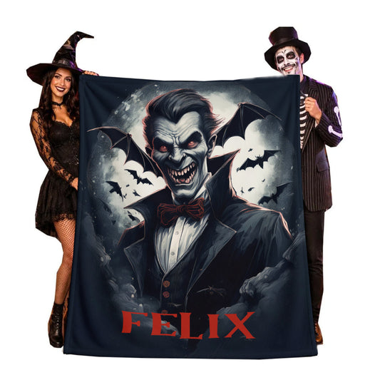 Personalized Gothic Vampire Bat Blanket