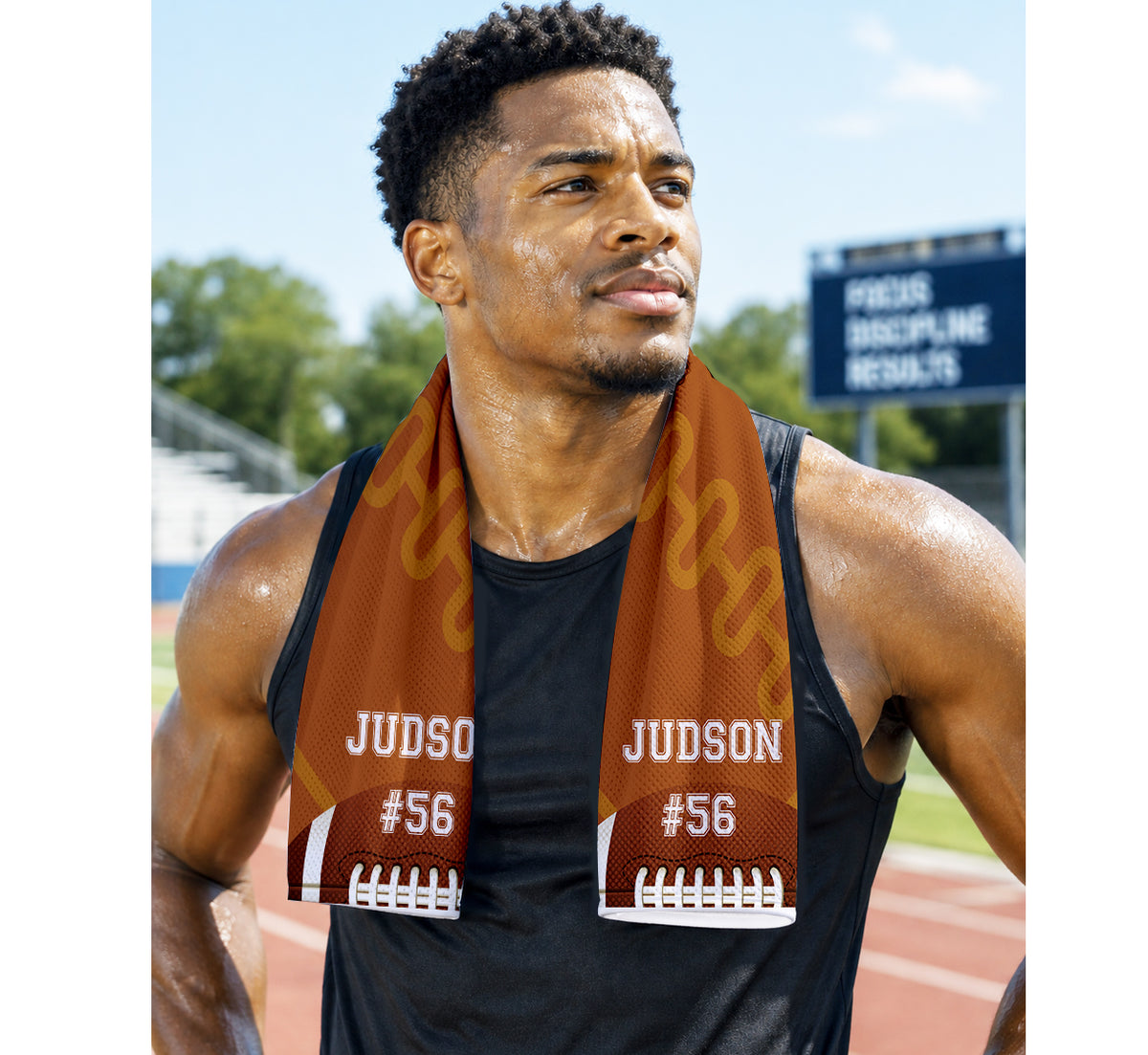 Personalized Football Player Cooling Sports Towel | Name and Number