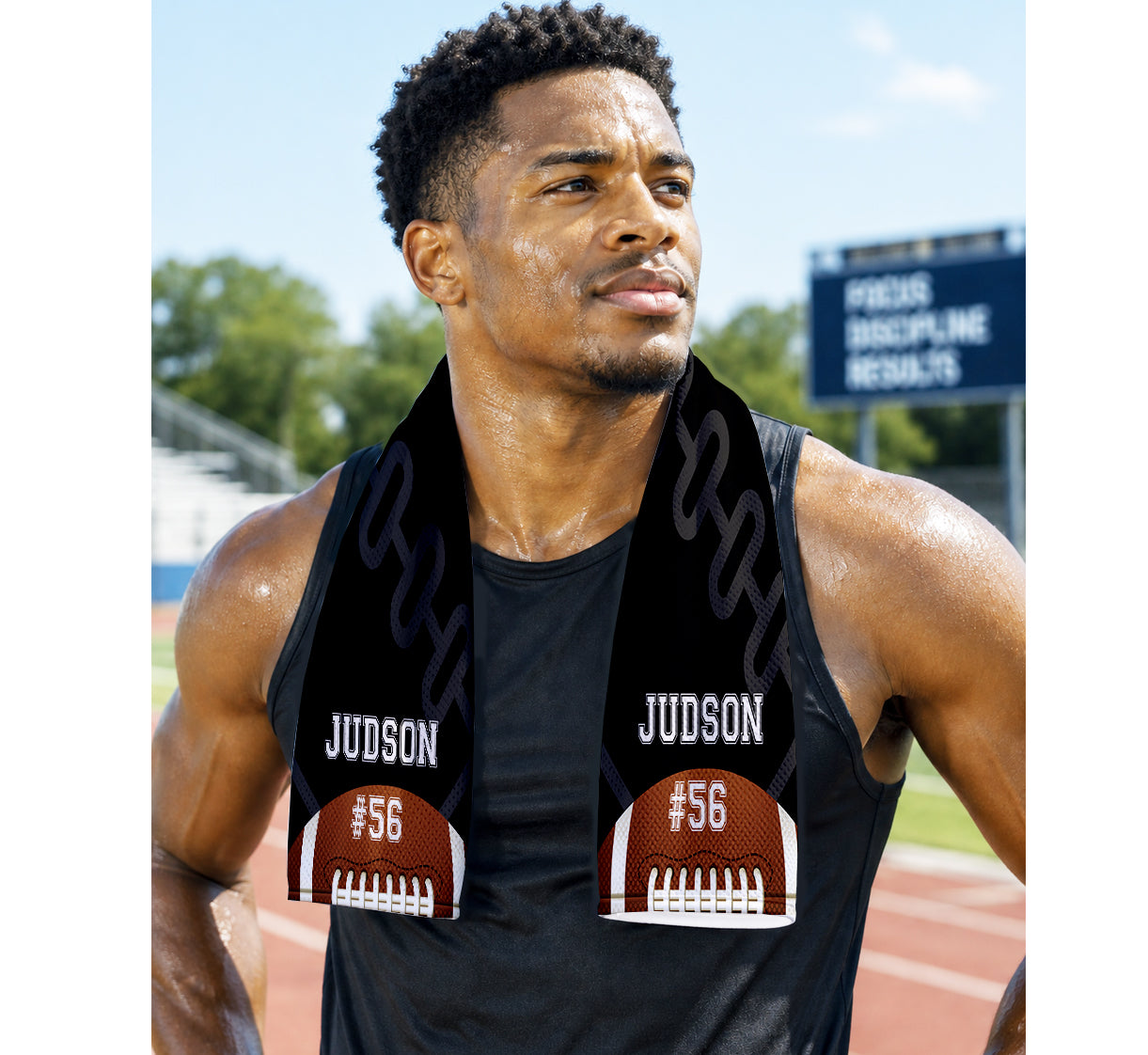 Personalized Football Player Cooling Sports Towel | Name and Number