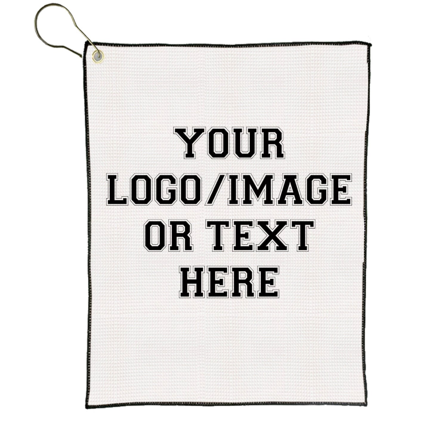 Custom Golf Towel | Personalized Logo & Text Waffle Towel