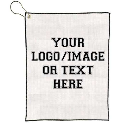Custom Golf Towel | Personalized Logo & Text Waffle Towel