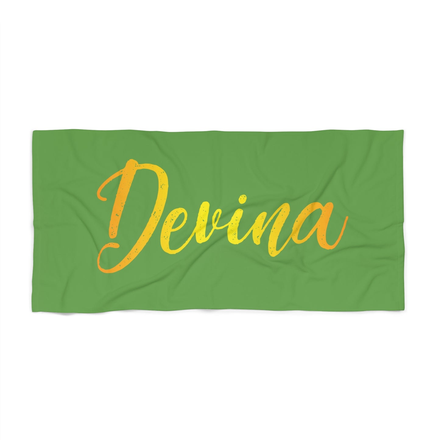 Personalized Script Name Beach Towel | Custom Gold Foil Style Towel