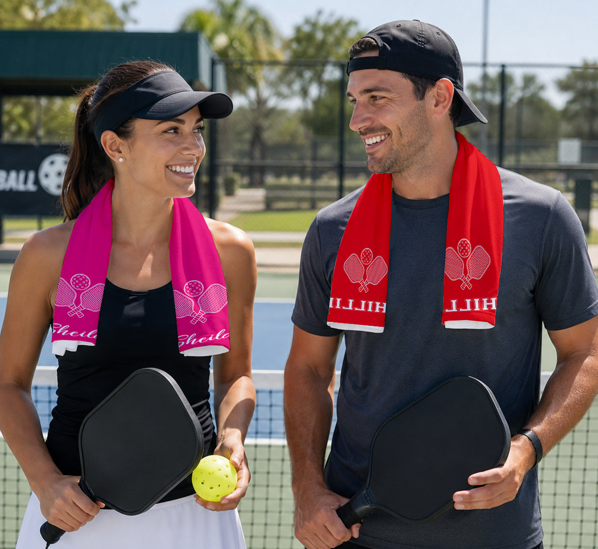 Personalized Pickleball Cooling Sports Towel with Name