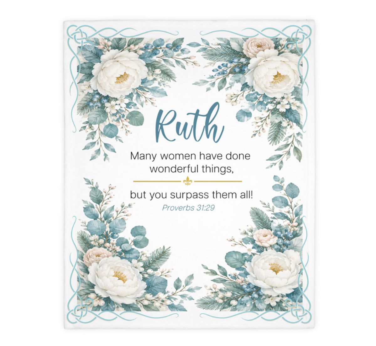 Personalized Proverbs 31 Name Blanket, Christian Gift for Her