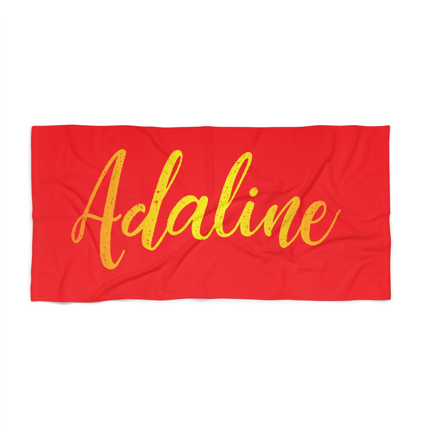 Personalized Script Name Beach Towel | Custom Gold Foil Style Towel
