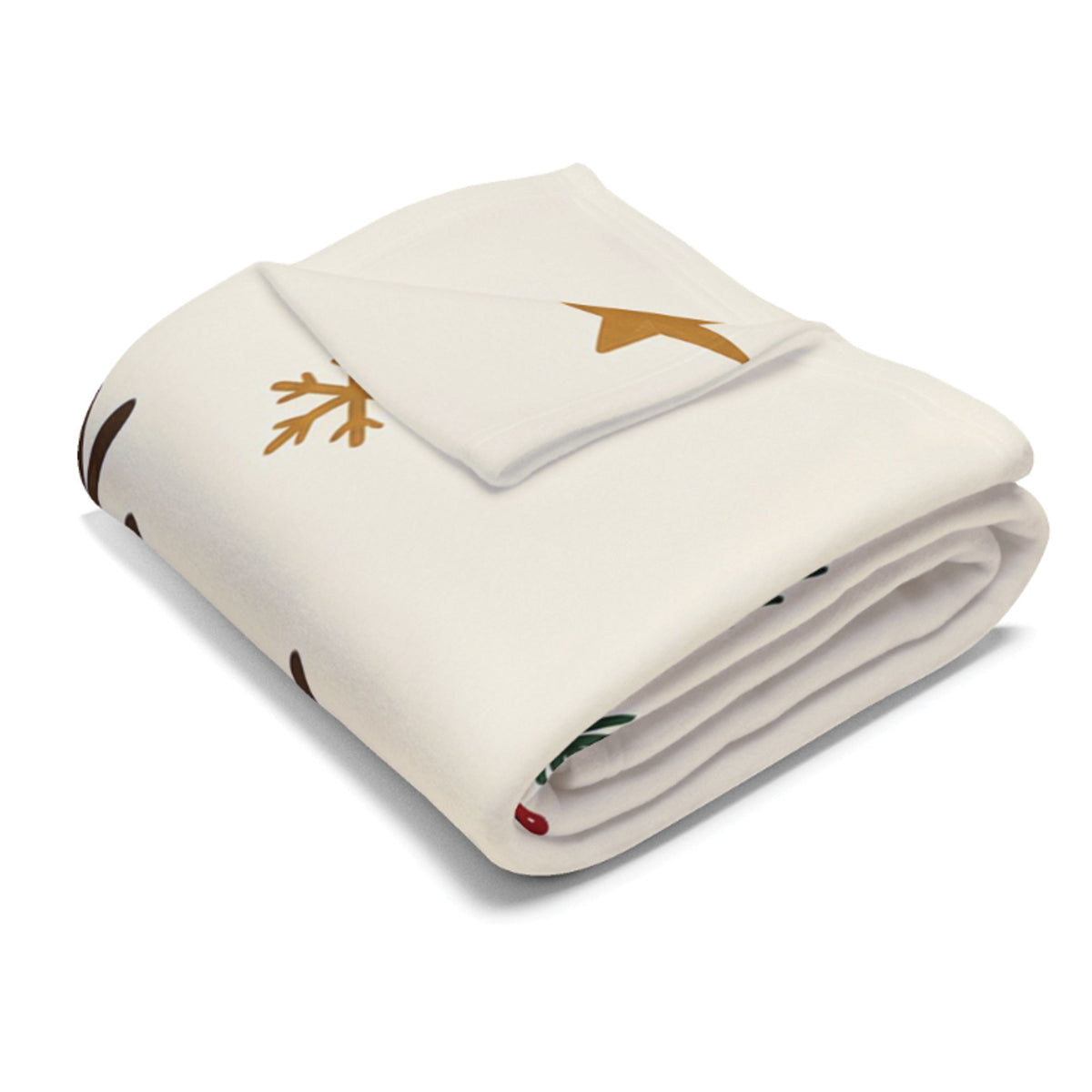 Custom Family Name Christmas Blanket — Snowman & Reindeer Throw