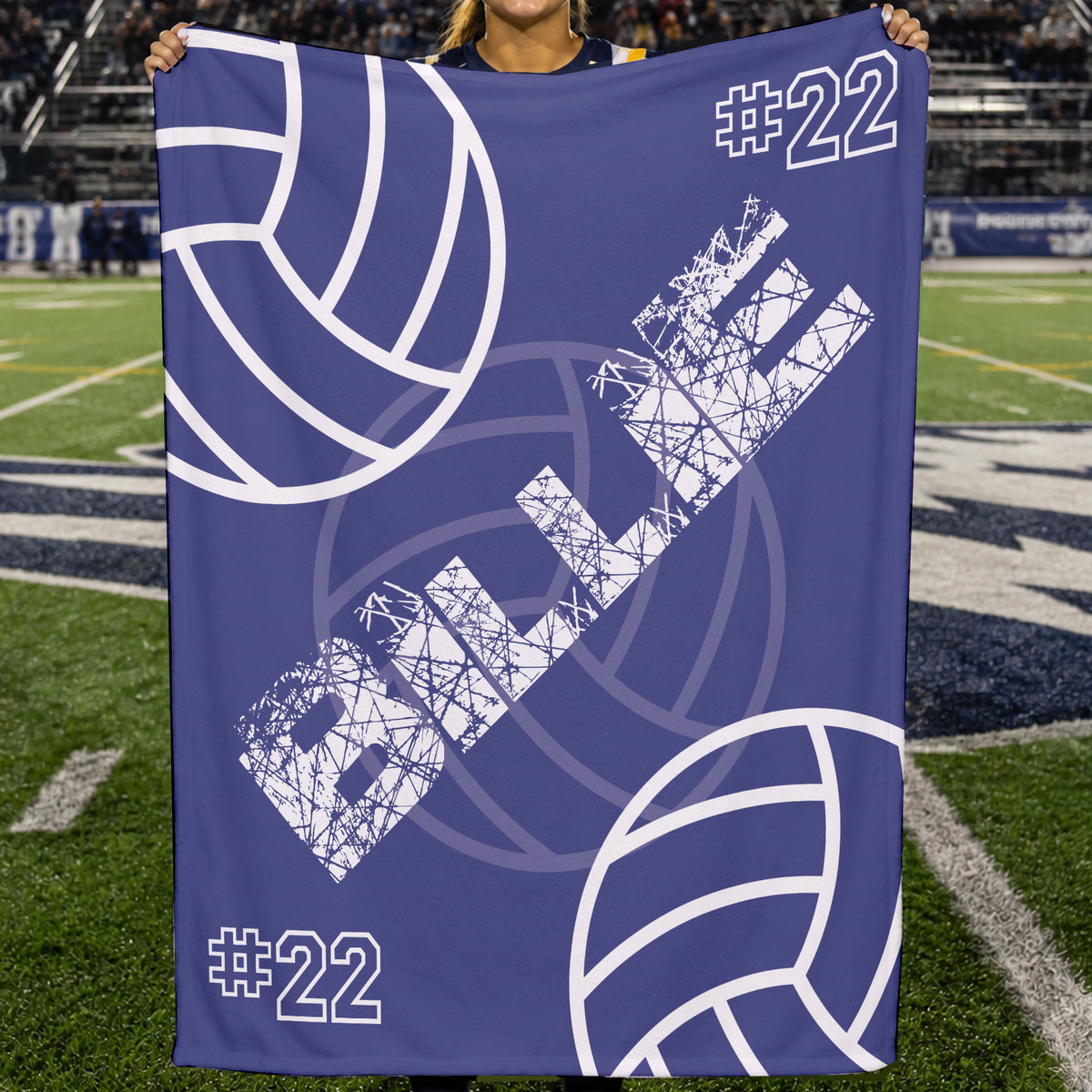 Personalized Sports Team Blanket with Custom Name and Number