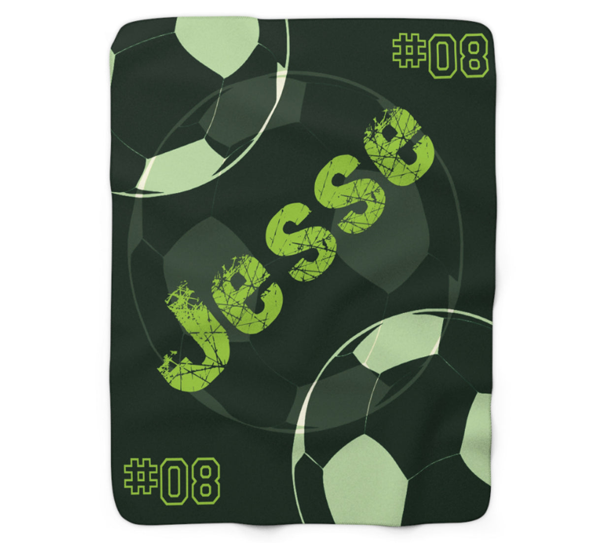 Personalized Sports Team Blanket with Custom Name and Number
