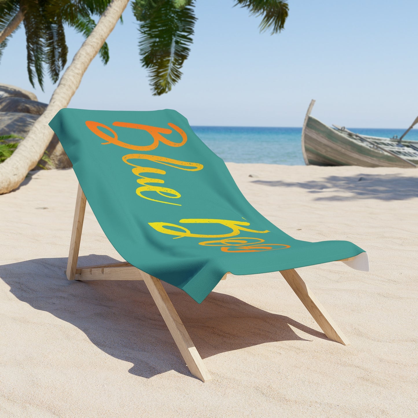 Personalized Script Name Beach Towel | Custom Gold Foil Style Towel