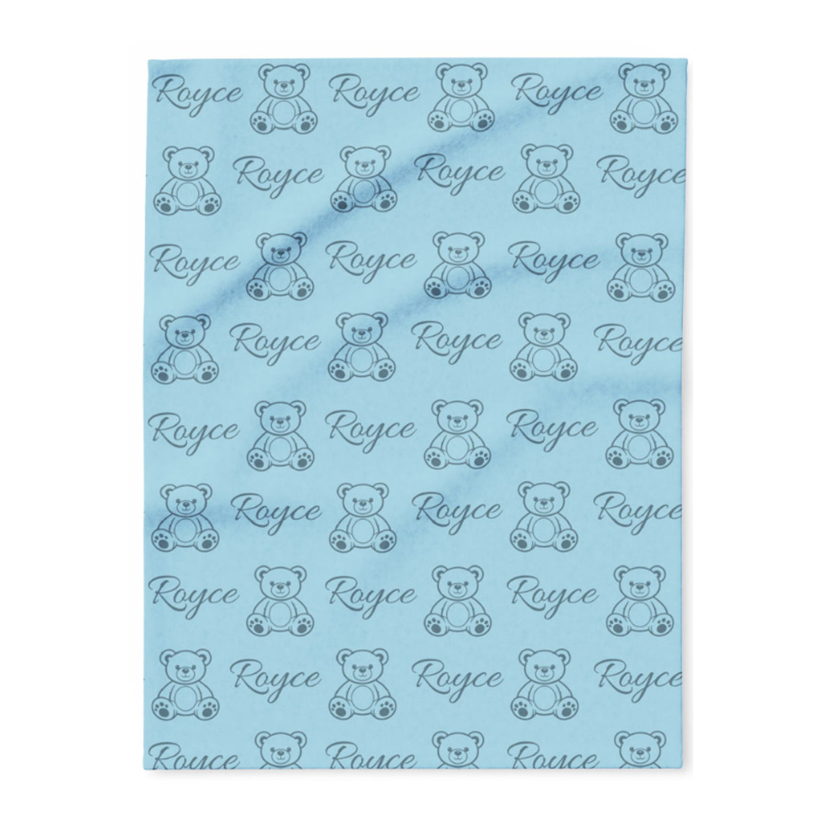 Personalized Teddy Bear Blanket with Name, Custom Baby Blanket for Boy or Girl, Newborn Gift,  Nursery Decor
