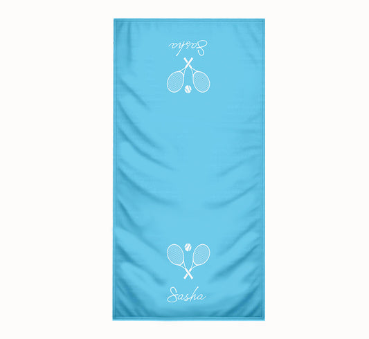 Personalized Tennis Cooling Towel, Custom Name, Tennis Player Gift