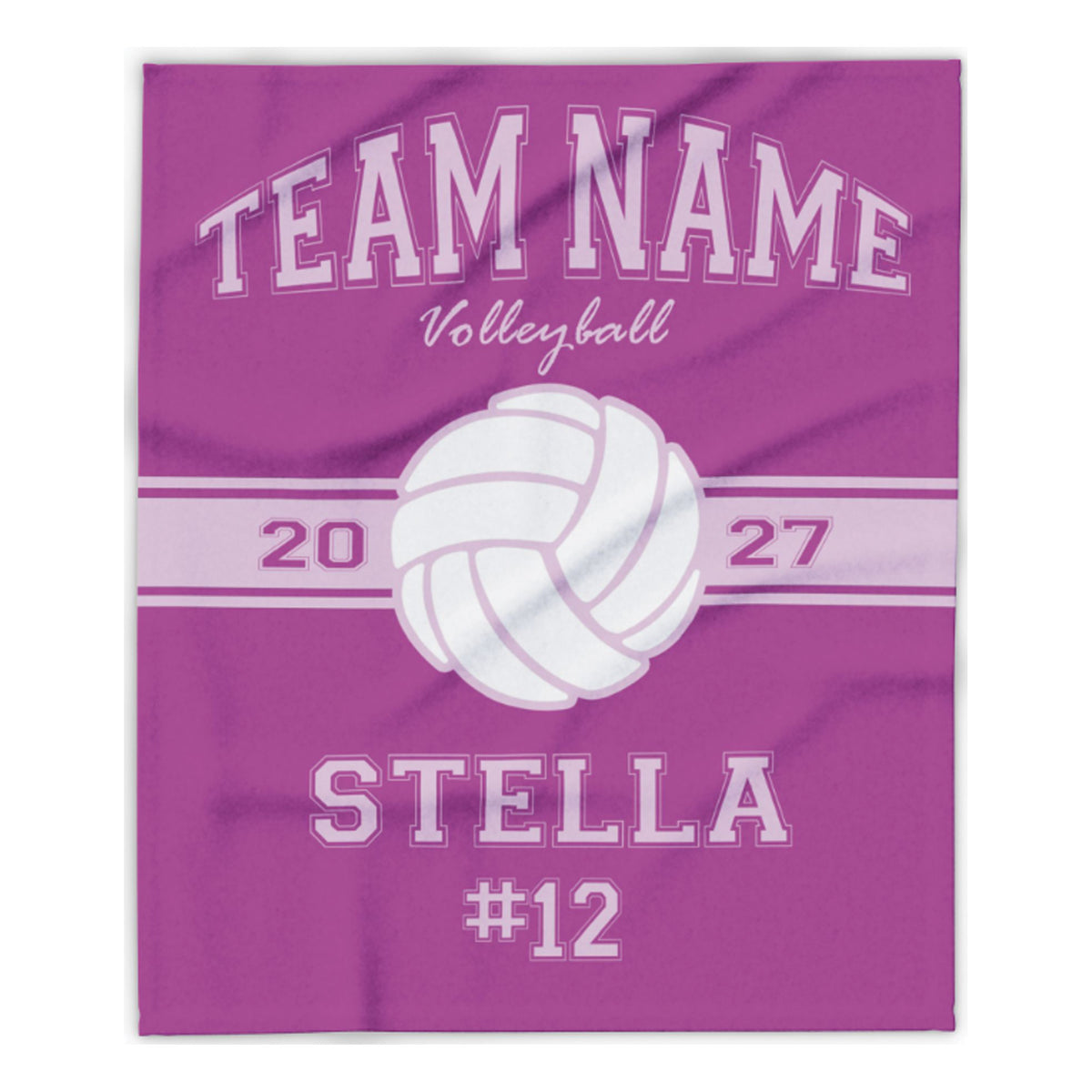 Personalized Volleyball Blanket with Name and Number, Gift for Girl Volleyball Players