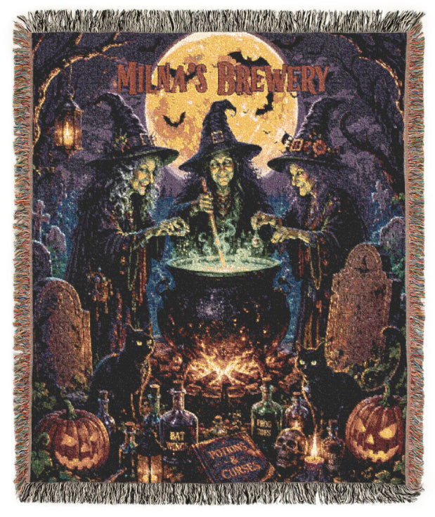 Personalized Witches Cauldron Brewing Potions Blanket