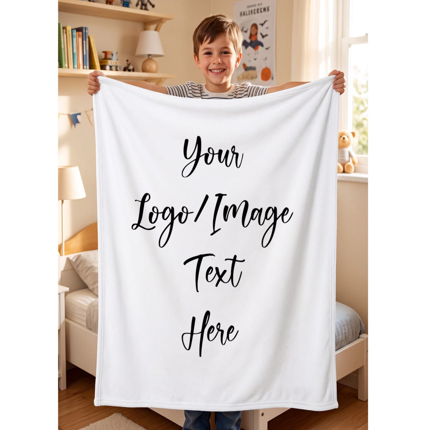Custom Photo Blanket | Personalized Logo & Text Throw Gift