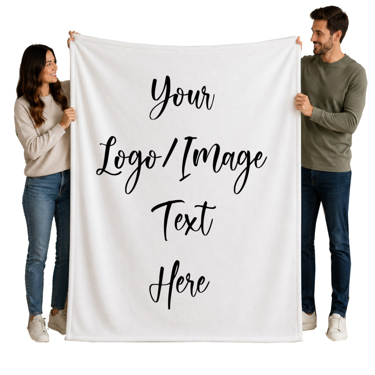 Custom Photo Blanket | Personalized Logo & Text Throw Gift