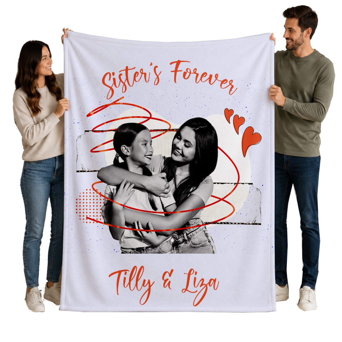 Custom Photo Blanket | Personalized Logo & Text Throw Gift