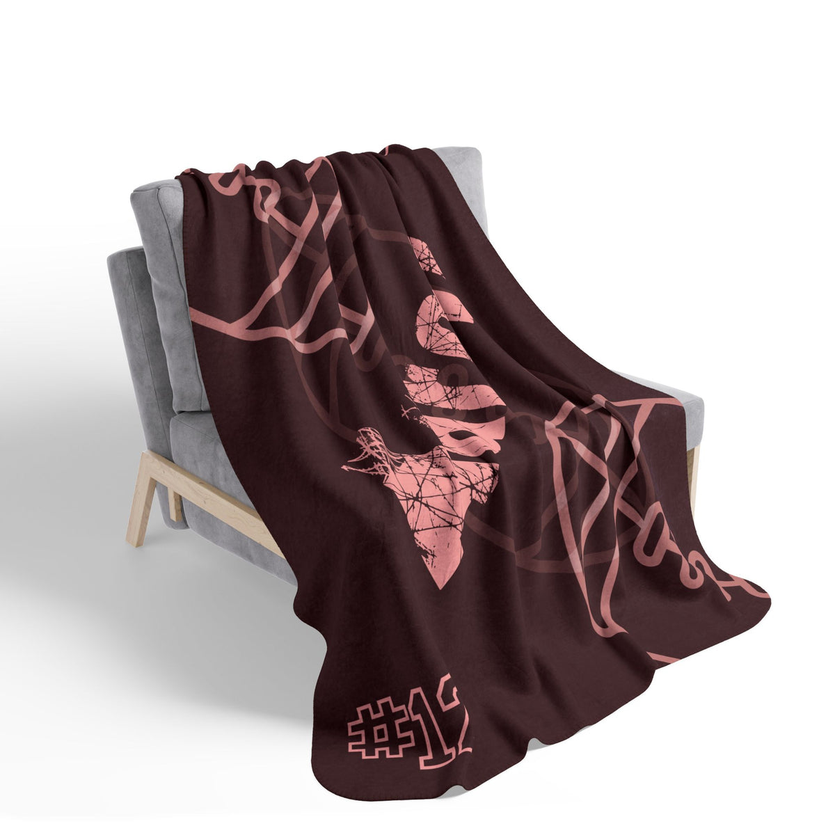 Personalized Sports Team Blanket with Custom Name and Number